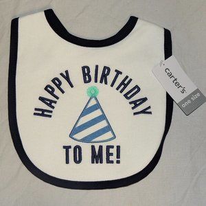 Baby Boy 1st Birthday Bib First Party Unisex Hat New